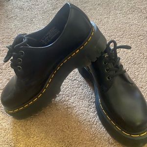 DR. MARTENS 1461 Smooth Leather Womens Platform Shoes